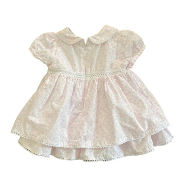 The Children's Place Floral Lace Peter Pan Collar Cotton Dress 0-3 M - Picture 3 of 13